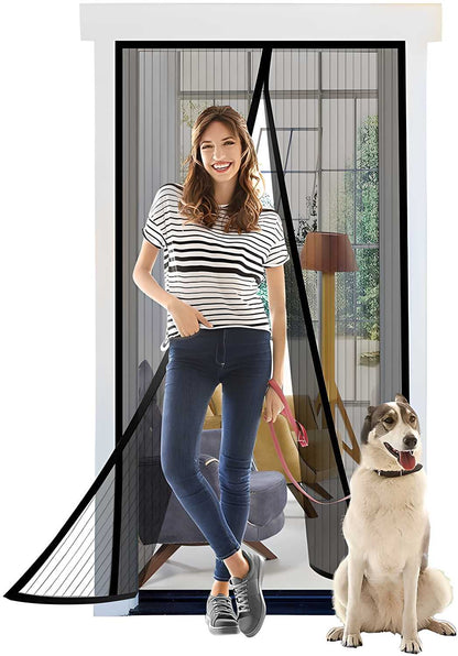 Door Curtain-Mesh Screen Net Home Magnetic Foldable Anti Mosquito Door Curtain